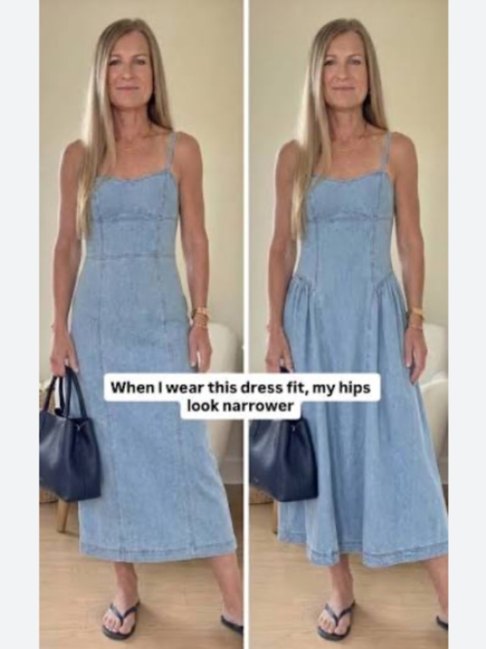 Classic denim midi dress - NWT, size S - Picture 8 of 16